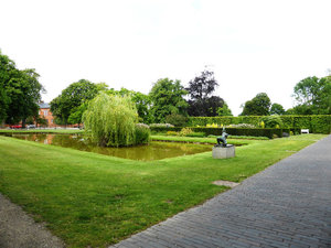 Garden near Odense Slot or castle Denmark