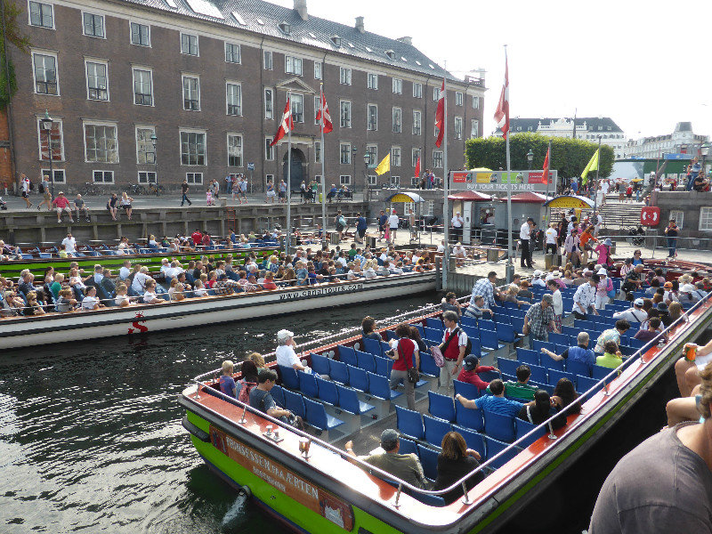 Canal trips leaving from Nyhavn area in Copenhagen