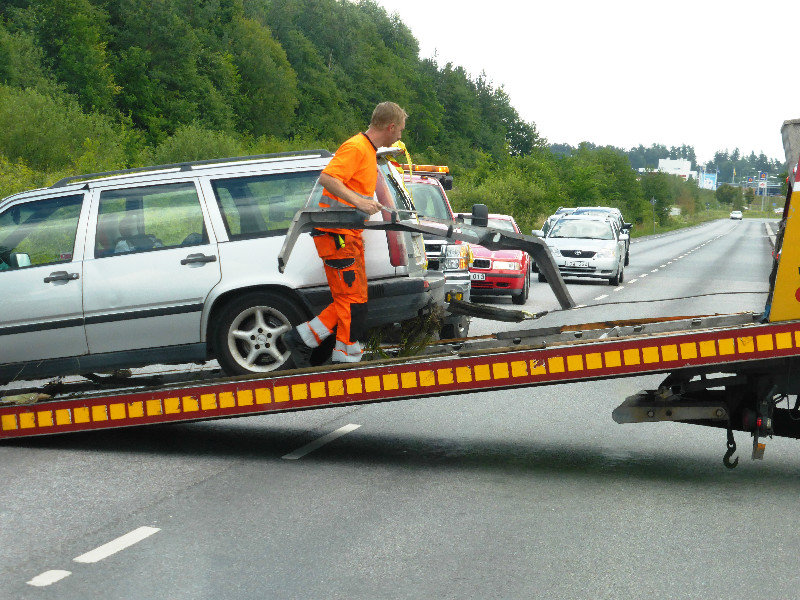 We saw this car being pulled out near Uppsala Sweden (2)