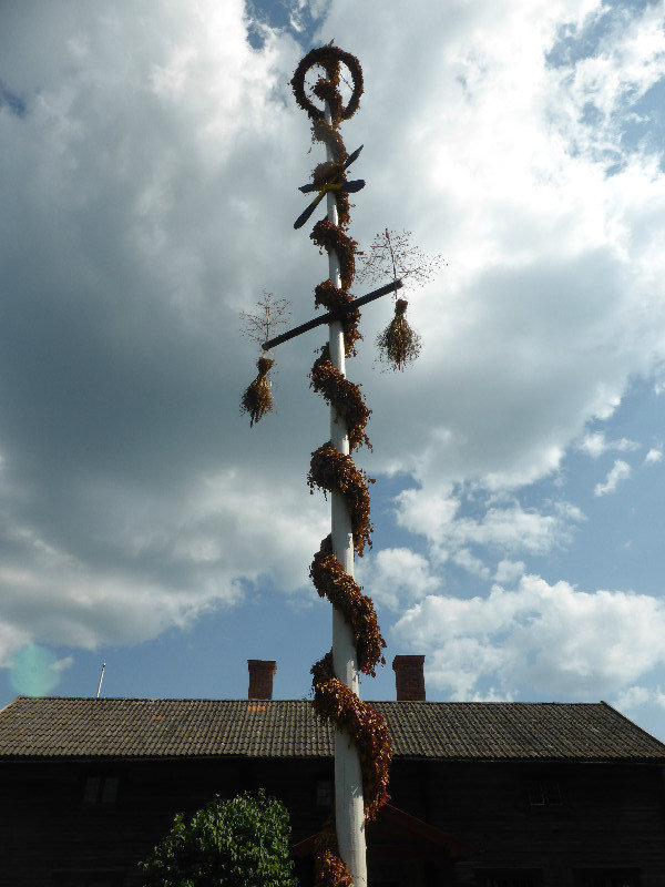 Maypoles used during the Midsummer festival in Leksand in Dalarna Region Sweden (1)