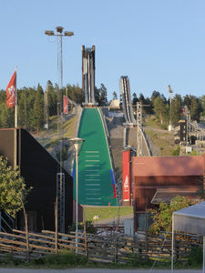 Our camp site in Falun in Dalara Region Sweden - ski slope