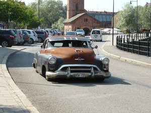 We saw this rusty old car in Falun in Dalara Region Sweden