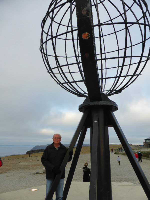 The Globe on the cliff ar North Cape Norway 0n 29 July 2014 (1)
