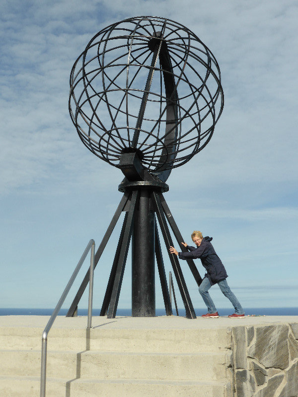 The Globe on the cliff ar North Cape Norway 0n 29 July 2014 (3)