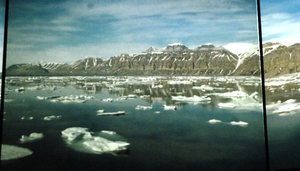 Scenes of Svalbard in Panoramic Theatre in Polaria Tromso (1)