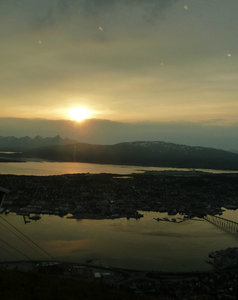 Scenes of Tromso from top of Mount Storsteinen (1)