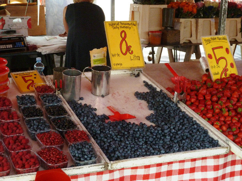 Berries are definitely in season in Market Square Helsinki Finland