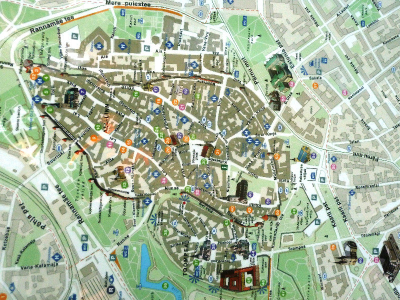 Tallinn Old Town Map A Map Of Old Medieval Town In Tallinn Estonia | Photo