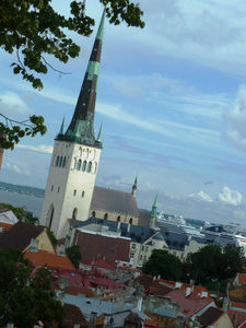 Tallinn Old Town sky line Estonia