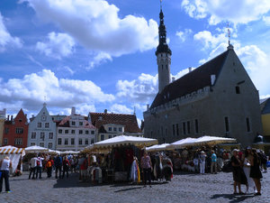 Town Hall Square and Town Hall Tallinn Old Town Estonia (1)