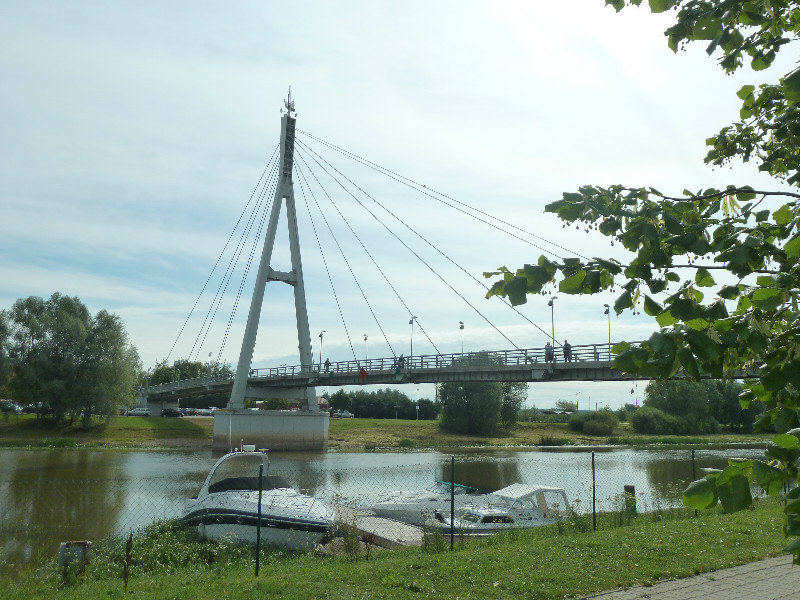 Market Bridge in Tartu in eastern Estonia - 252 m long suspension bridge (1)