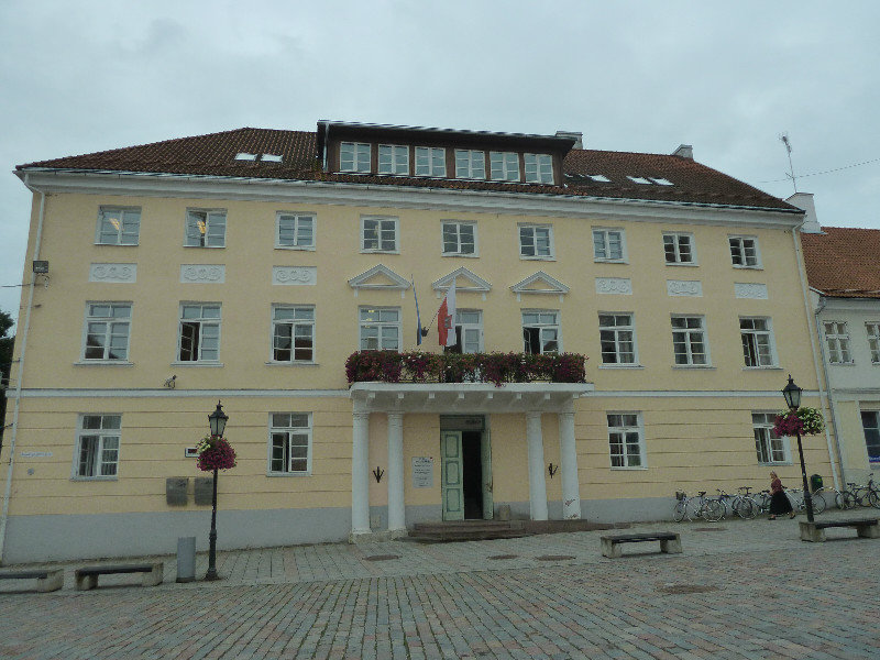 On Town Hall Square in Tartu in eastern Estonia