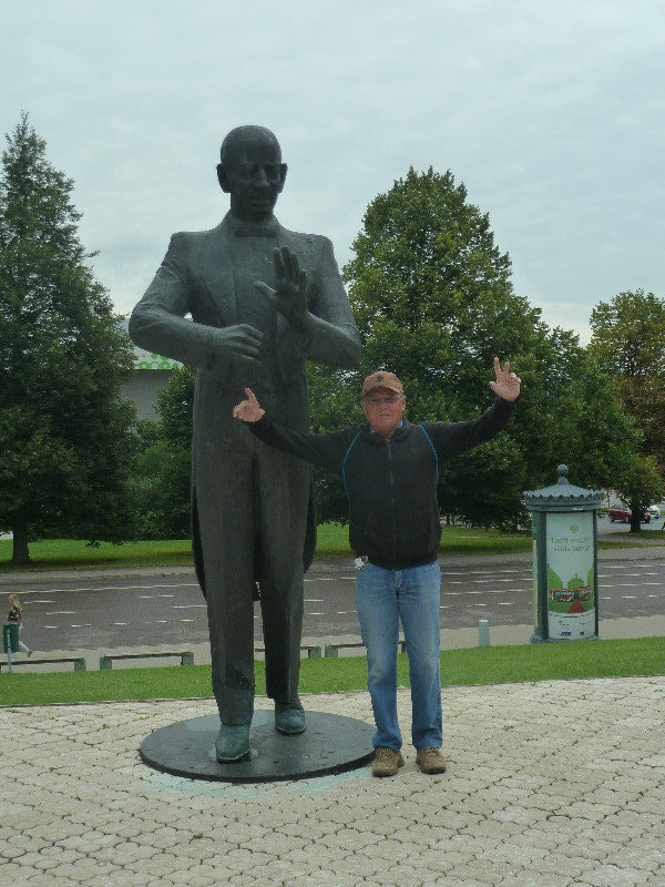 Tom with Eduard Tubin a composer in Tartu in eastern Estonia 15 August