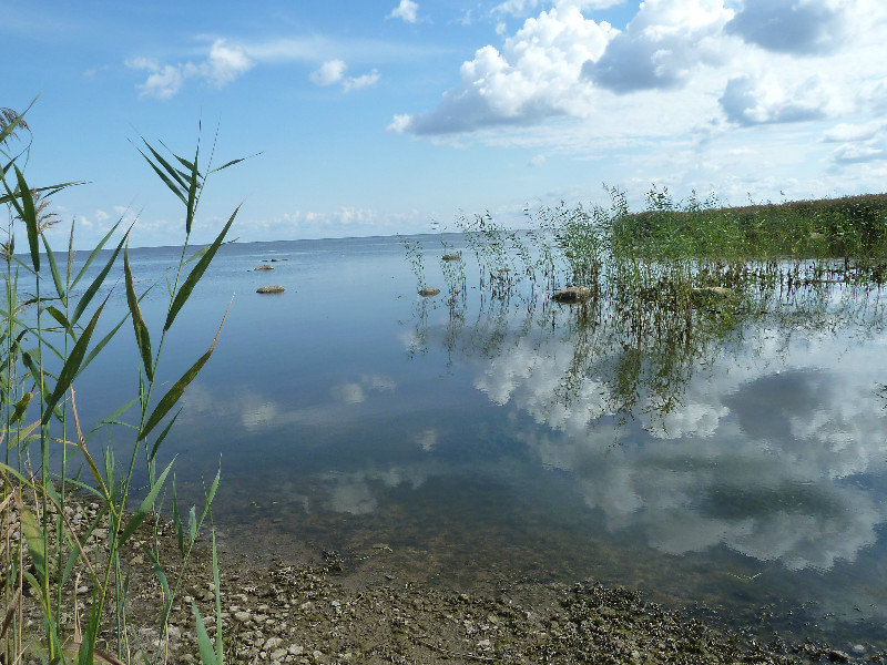 Lake Peipus on border of Estonia and Russia