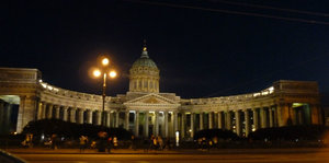 Kazan Cathedral at night St Petersburg (1)
