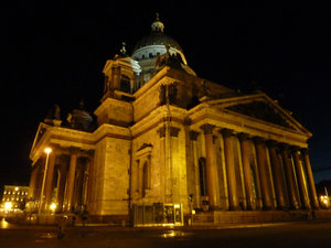 St Isaacs Cathedral at night St Petersburg (1)