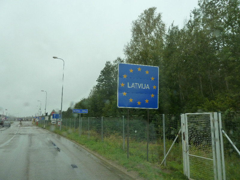 Moscow to Latvian border 26 Aug - Latvian side of border