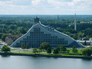 Views of Riga from spire of St Peters Church Latvia (3)