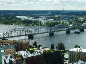 Views of Riga from spire of St Peters Church Latvia (4)