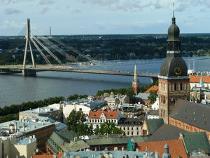 Views of Riga from spire of St Peters Church Latvia (17)