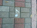 Silvery notes and plaques indicates the siteseeing paths around Liepaja Latvia - it is a very musical city (1)