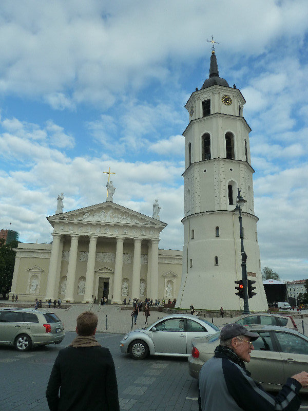 Vilnius capital of Lithuania 3 Sept - Defencive Tower and Basilica