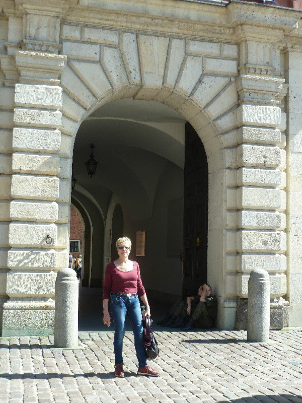 Warsaw Capital of Poland - Pam in front of Royal Palace