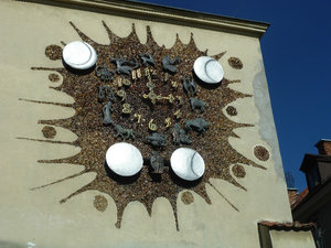 Warsaw Capital of Poland - clock with star signs