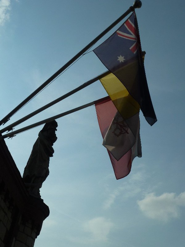 Jasna Gora Shrine and Monastery in central Poland - Australian flag