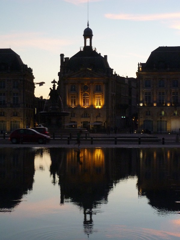 Bordeaux France - Place du Palais in front of the mirror water feature (2)