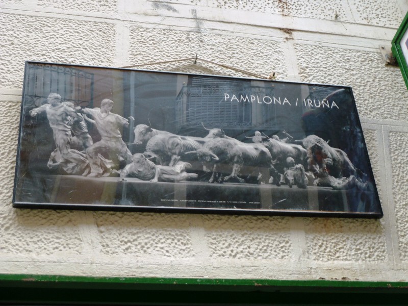Pamplona Spain 6 and 7 October 2014 - scenes along the street where the bulls run (3)