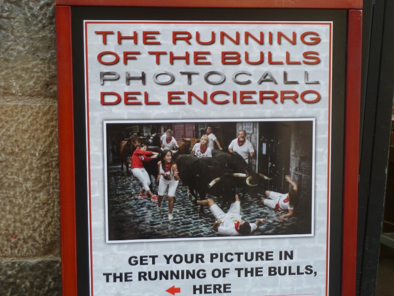 Pamplona Spain 6 and 7 October 2014 - scenes along the street where the bulls run (5)