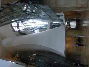 Bilbao in northern Spain - Guggenheim Museum entrance foyer