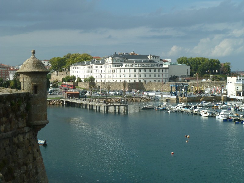 A Coruna on western coast of Spain - the Fortress looking towards the hospital