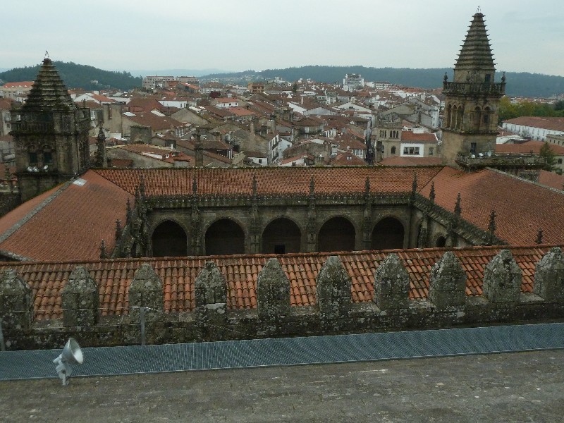 Santiago De Compostela on east coast of Spain 11 Oct 2014 - from the rooftop of the Cathedral (2)