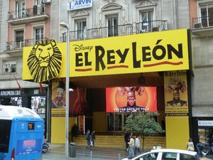 Madrid Spain 14 to 17 October 2014 - the Lion King is being staged in Madrid