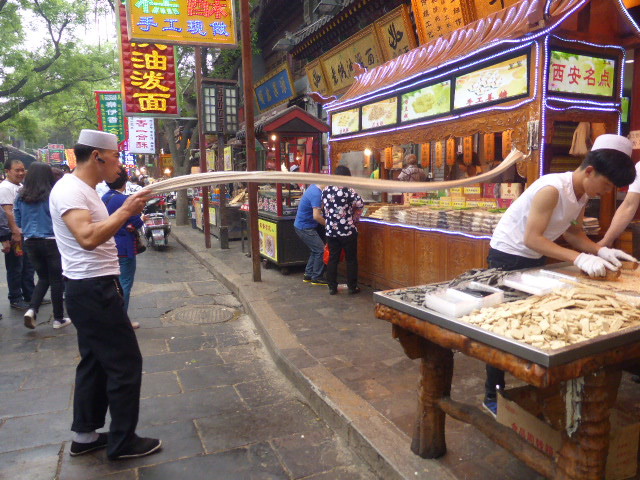Muslem Area in Xi'an Ancient Town - making candy