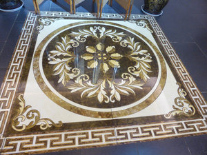 Tiles on floor of museum