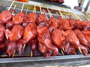 Snack Street markets in Beijing - whole birds