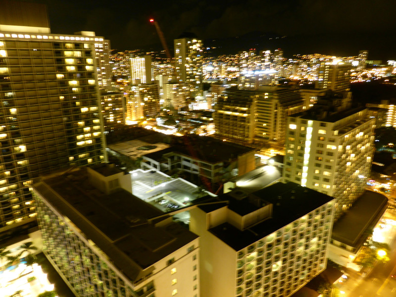 View from our room at night Honolulu