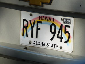 Hawaii MV Number Plate
