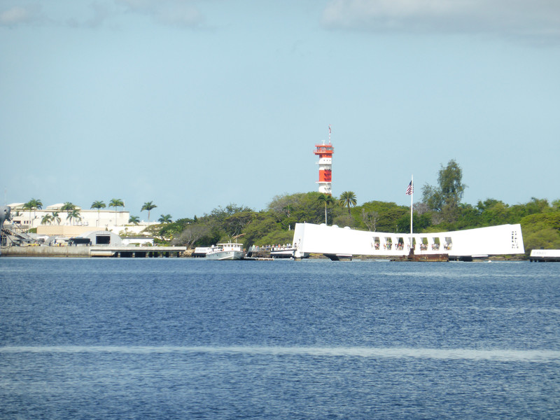 USS Arazona memorial at Pearl Harbour