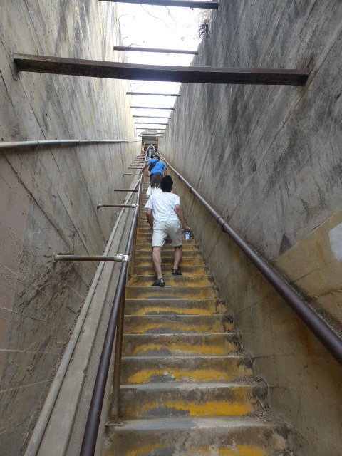 Diamond Head Crater near Waikiki - stairs up to the main lookout