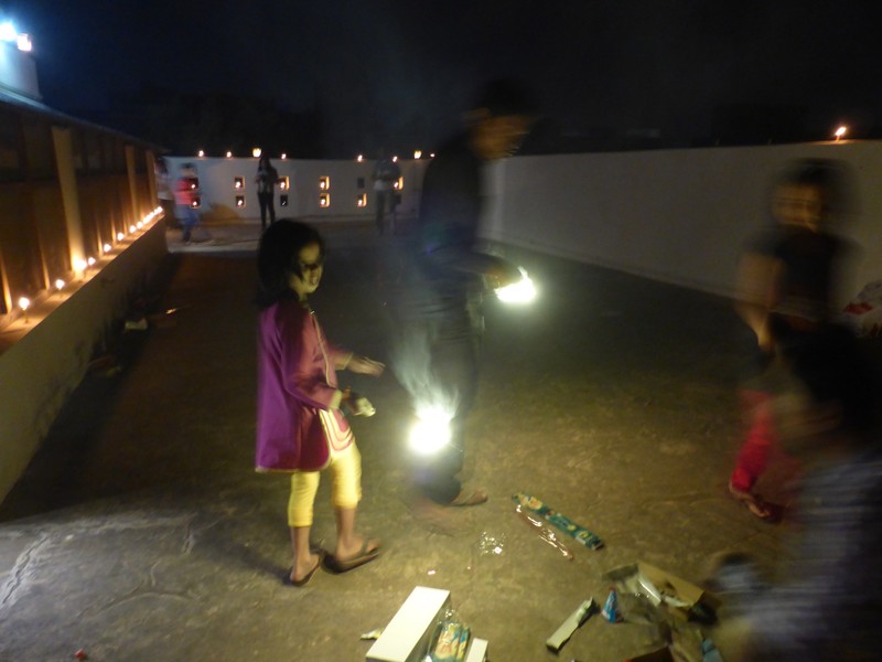 Diwali Festival fireworks with our hosts in Mandawa (25)