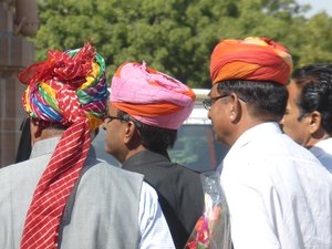 Men wearing turbins in Jodphur