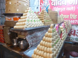 Orchha - special cakes made for full moon festival