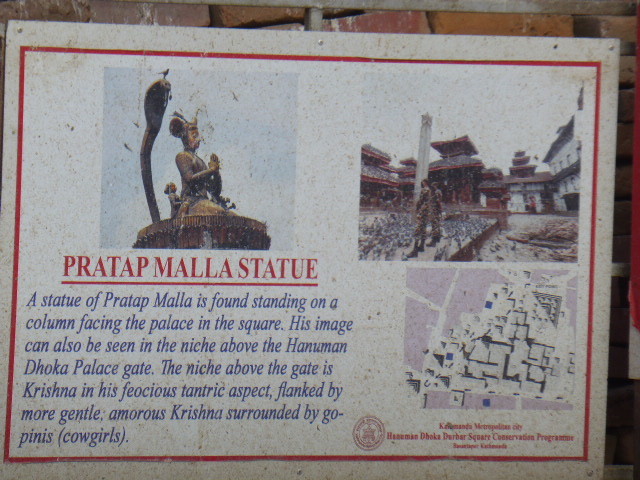 Durbar Square & surrounds in Kathmandu - Pratap Malla Statue (1)