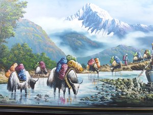Painting of Mt Everest and Himalayers (2)