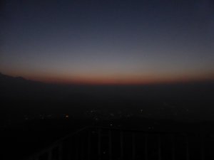 2 Sunrise on the Himalayan Range from Sarangkot near Pokhara 1 Dec 2015 - looking directly at sun (3)