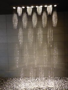 Waterfall feature in shopping centre in Kyoto